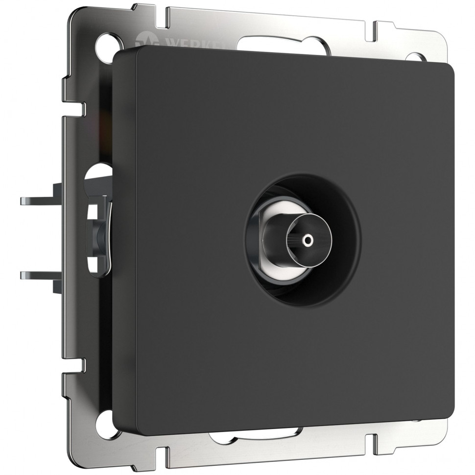 ТВ-розетка оконечная (черный матовый) W1183008 фото 1 &mdash; Multielectrika