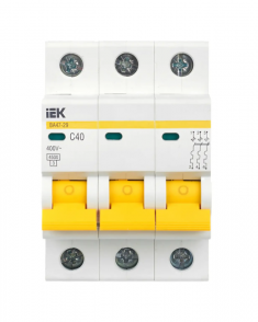 Автоматический выключатель ВА47-29 3Р 40А 4,5кА характеристика С IEK MVA20-3-040-C &mdash; Multielectrika