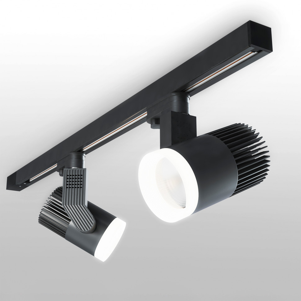 Трековый светодиодный светильник для трехфазного шинопровода Accord Черный 30W 4200K LTB44 фото 1 — Multielectrika