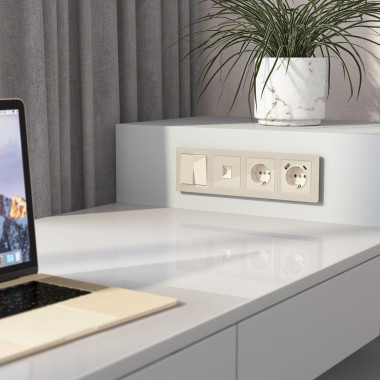 Розетка Ethernet RJ-45 (айвори акрил) W1181043 — Multielectrika