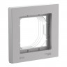 Рамка Systeme Electric AtlasDesign Aqua IP44 на 1 пост, алюминий