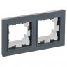 Рамка на 2 поста IP44 IEK Brite РУ-2-БрГ-44 графит