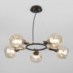 Подвесная люстра в стиле лофт 70119/5 черный &mdash; Multielectrika