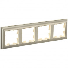 Рамка на 4 поста IEK Brite РУ-4-Бр бежевый/шампань &mdash; Multielectrika