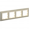 Рамка на 4 поста IEK Brite РУ-4-Бр бежевый/шампань