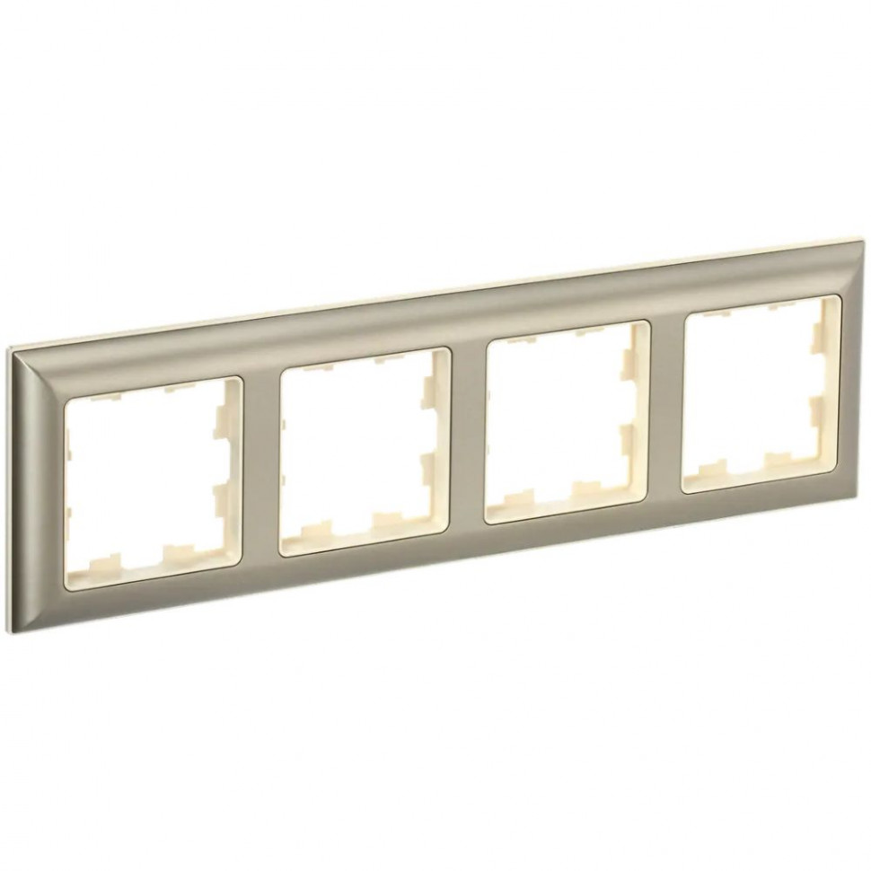 Рамка на 4 поста IEK Brite РУ-4-Бр бежевый/шампань фото 1 — Multielectrika
