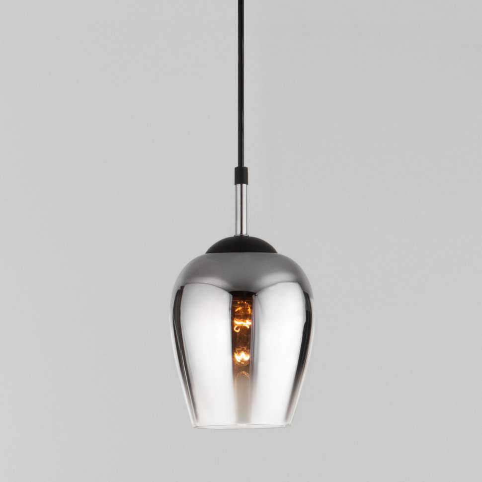 Подвесной светильник со стеклянным плафоном 50086/1 хром фото 1 &mdash; Multielectrika