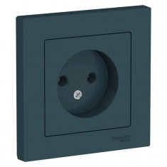 Розетка силовая Schneider Electric Atlas Design без заземления, в сборе, изумруд &mdash; Multielectrika