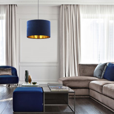 Подвесной светильник с тканевым абажуром 6172 Tercino Blue &mdash; Multielectrika