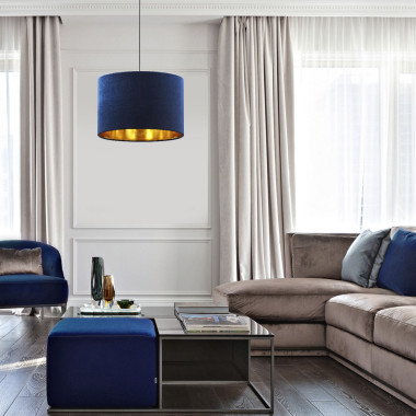 Подвесной светильник с тканевым абажуром 6172 Tercino Blue — Multielectrika