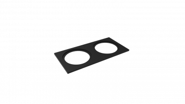 Рамка внешняя двойная MINI COMBO, квадратная, черная, MINI-COMBO-S2-BL — Multielectrika