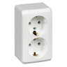 Розетка 2К+З со шторками 16А 250B Белая Schneider Electric Этюд PA16-008B