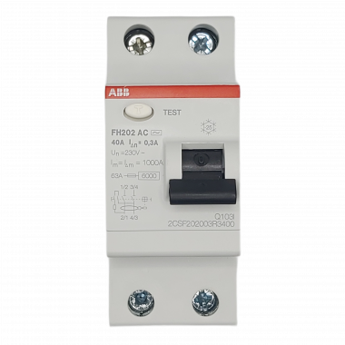 УЗО ABB FH202 AC-40/0,3 тип AC 40A 300mA 2CSF202003R3400 — Multielectrika