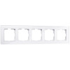 Рамка из стекла на 5 постов Favorit белый W0051101 фото 1 — Multielectrika