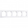 Рамка из стекла на 5 постов Favorit белый W0051101