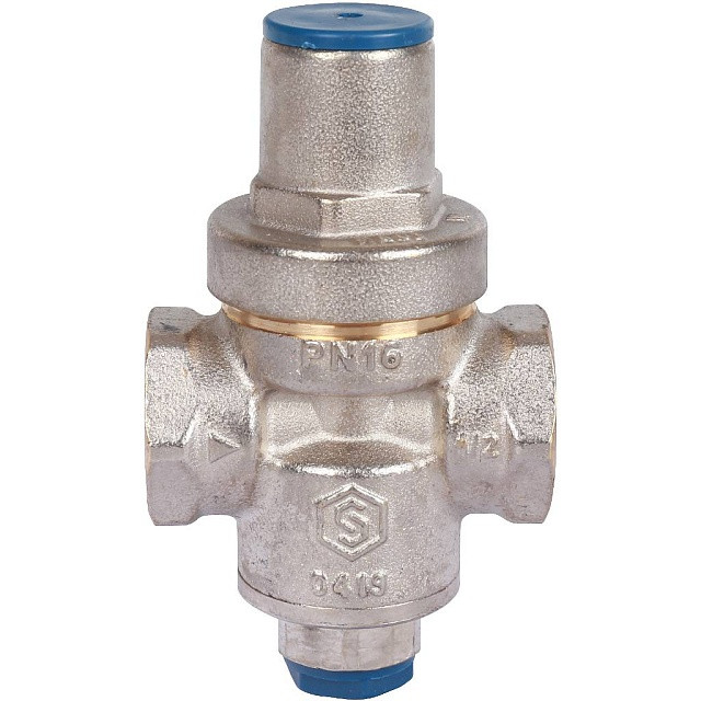 STOUT Редуктор давления PN16 вн/вн 1/2" с выходом под манометр фото 1 &mdash; Multielectrika