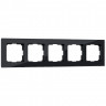 Рамка из стекла на 5 постов Favorit черный W0051108