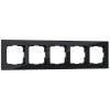 Рамка из стекла на 5 постов Favorit черный W0051108 фото 1 &mdash; Multielectrika