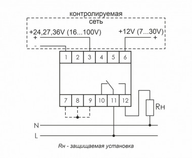 Реле напряжения (Однофазный-DC / Ампер-16 / Контакт-1NO/NC) CP-720-3 — Multielectrika