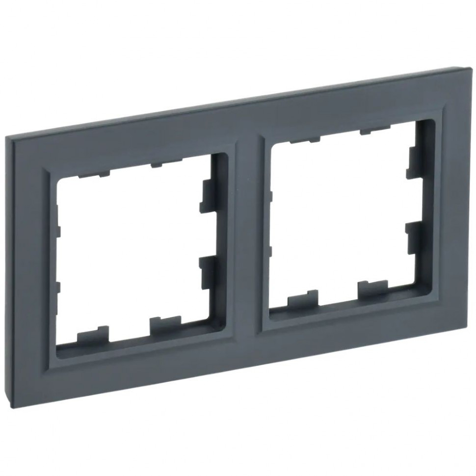 Рамка на 2 поста IEK Brite РУ-2-БрГ графит фото 1 — Multielectrika