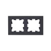 Рамка на 2 поста IEK Brite РУ-2-БрГ графит фото 2 — Multielectrika