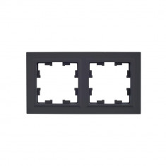 Рамка на 2 поста IEK Brite РУ-2-БрГ графит &mdash; Multielectrika