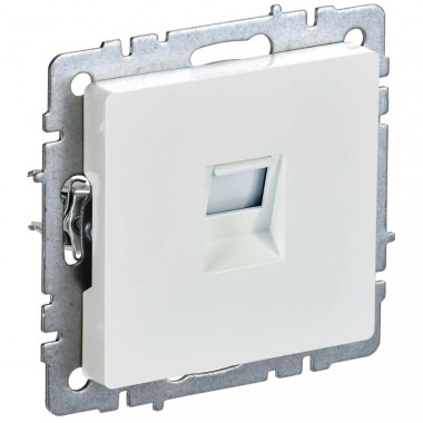 Розетка компьютерная RJ45 кат.5E IEK Brite РК10-БрЖ жемчуг — Multielectrika