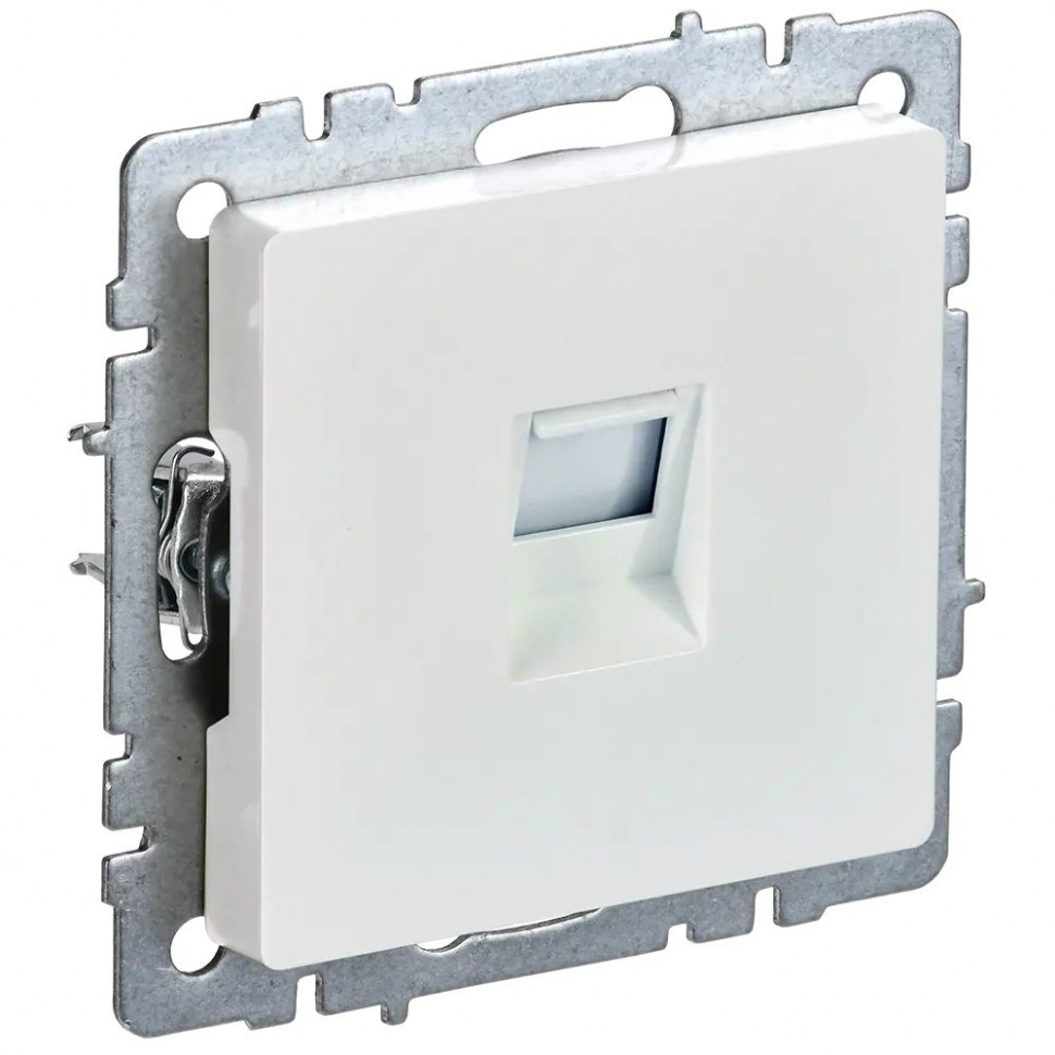 Розетка компьютерная RJ45 кат.5E IEK Brite РК10-БрЖ жемчуг фото 1 — Multielectrika