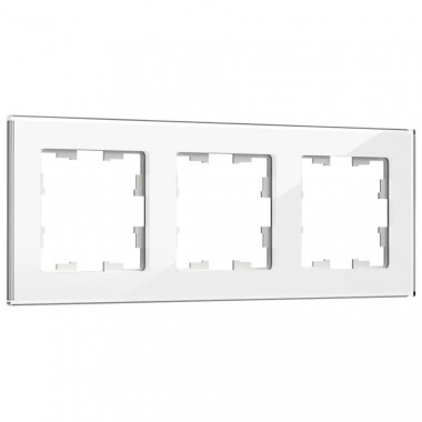 Рамка на 3 поста IEK Brite РУ-3-2-БрБ стекло белый — Multielectrika