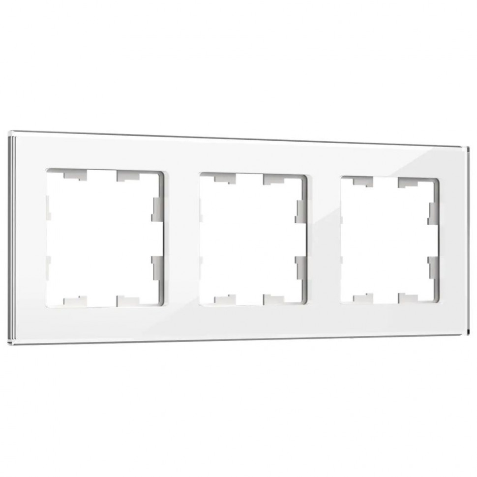 Рамка на 3 поста IEK Brite РУ-3-2-БрБ стекло белый фото 1 — Multielectrika