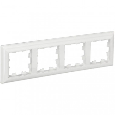 Рамка на 4 поста IEK Brite РУ-4-Бр белый/белый — Multielectrika