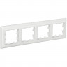Рамка на 4 поста IEK Brite РУ-4-Бр белый/белый