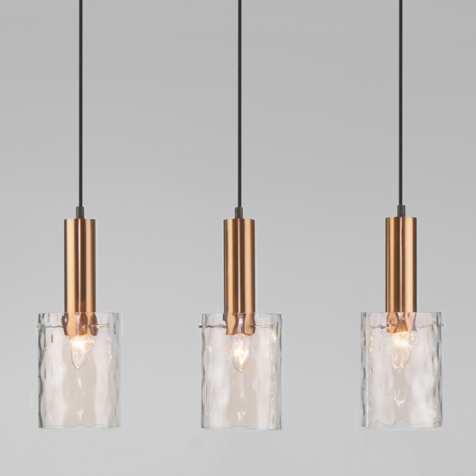 Подвесной светильник в стиле лофт 50177/3 черный / бронза фото 1 &mdash; Multielectrika