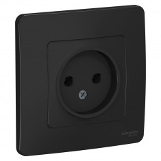 Розетка силовая Systeme Electric Blanca без заземления, антрацит 16А &mdash; Multielectrika