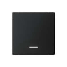 Выключатель одноклавишный Systeme Electric ArtGallery с подсветкой, 10АХ, карбон &mdash; Multielectrika