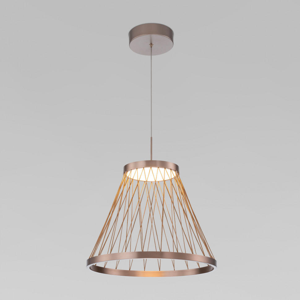 Подвесной светодиодный светильник 40016/1 LED коричневый фото 1 — Multielectrika