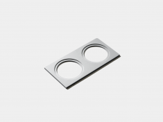 Рамка внешняя двойная MINI COMBO, квадратная, белая, MINI-COMBO-S2-WH &mdash; Multielectrika