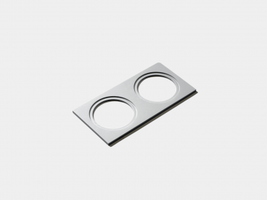 Рамка внешняя двойная MINI COMBO, квадратная, белая, MINI-COMBO-S2-WH — Multielectrika