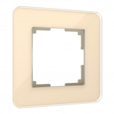 Рамка из стекла на 1 пост Elite айвори W0012443 &mdash; Multielectrika