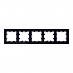 Рамка на 5 постов Systeme Electric AtlasDesign Nature натуральное стекло, черный &mdash; Multielectrika