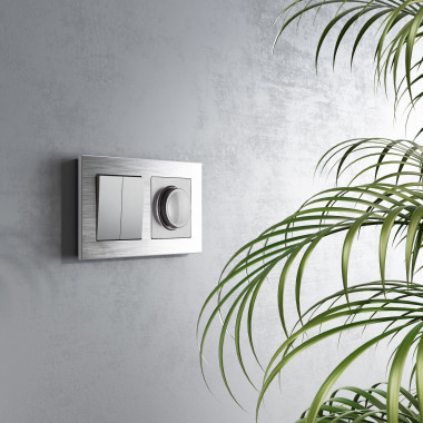 Перекрестный переключатель двухклавишный серебряный W1123008 &mdash; Multielectrika