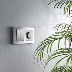 Перекрестный переключатель двухклавишный серебряный W1123008 &mdash; Multielectrika