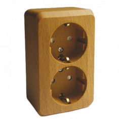 Розетка 2К+З со шторками 16А 250B Бук Schneider Electric Этюд PA16-008T &mdash; Multielectrika