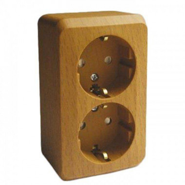 Розетка 2К+З со шторками 16А 250B Бук Schneider Electric Этюд PA16-008T — Multielectrika