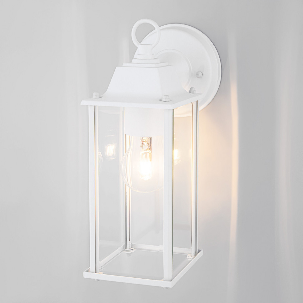 Уличный настенный светильник Brick белый IP33 1008D белый фото 1 &mdash; Multielectrika