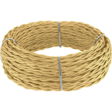 W6452247/ Ретро кабель витой 2х1,5 (золотой песок) под заказ 20 м W6452247 &mdash; Multielectrika