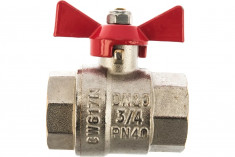 Шаровой кран Valtec Base рукоятка бабочка 3/4" внутренняя-внутренняя VT.217.N.05 &mdash; Multielectrika