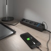 Розеточный блок 4-х местный + 3 USB черный WL20-04-03 фото 3 — Multielectrika