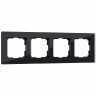 Рамка из стекла на 4 поста Favorit черный W0041108