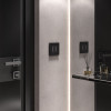Рамка из поликарбоната на 1 пост Slab черный софт W0012908 фото 4 &mdash; Multielectrika